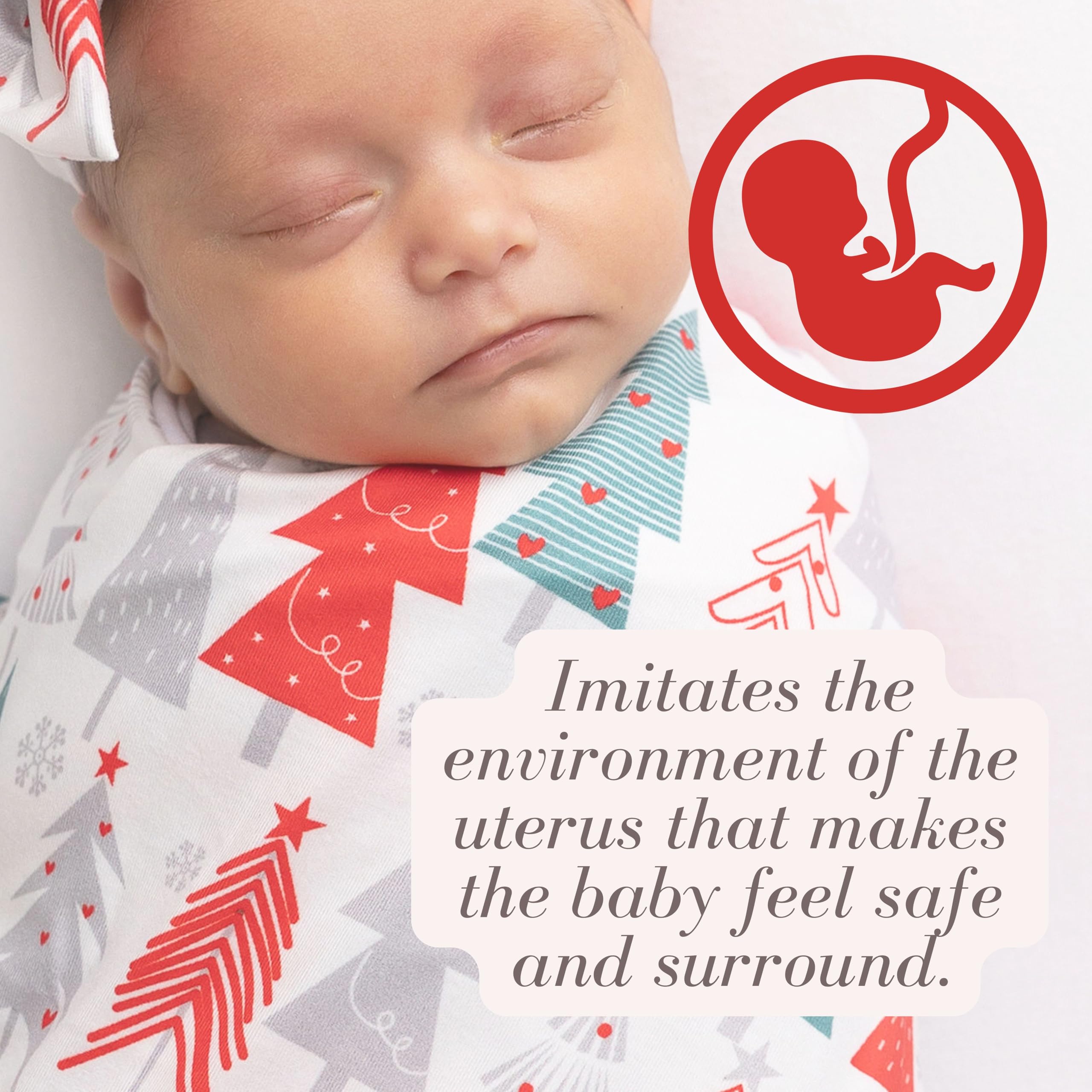 Vollmic swaddle 80x80 cm size supports flexible newborn wrapping.