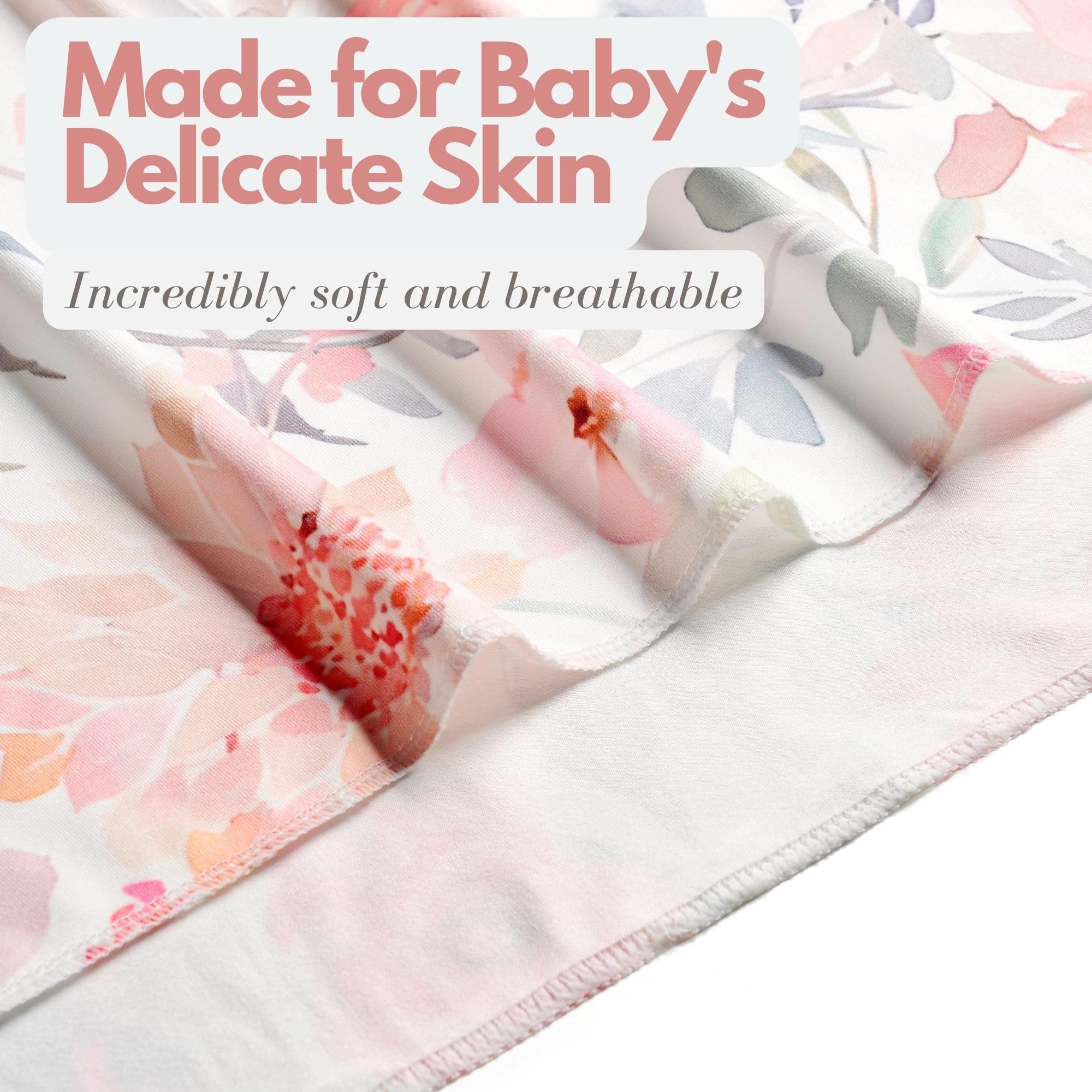 Vollmic swaddle measures 80 by 80 cm for newborn comfort.