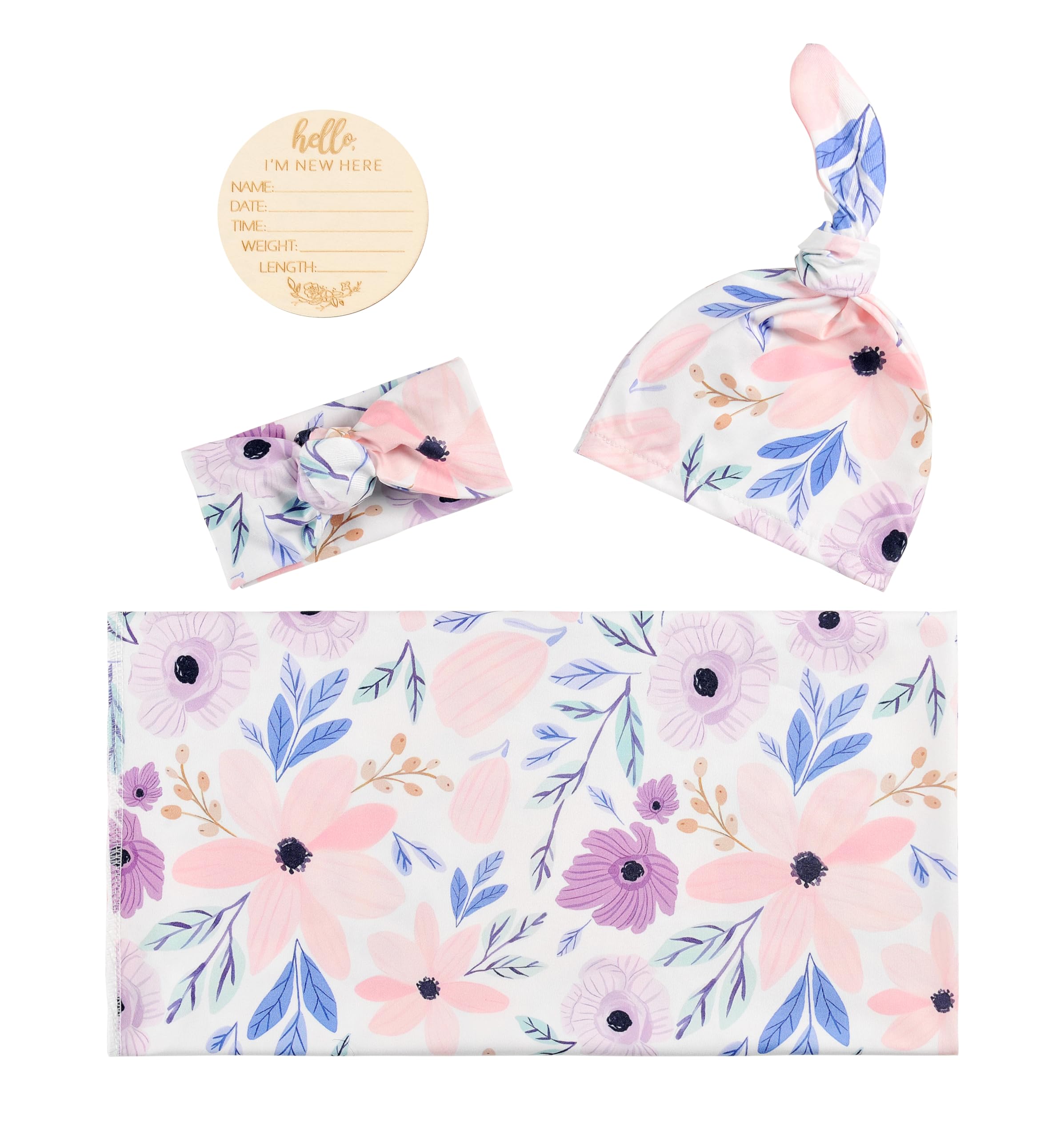 Vollmic swaddle blanket measures 80x80 cm for generous wrapping.
