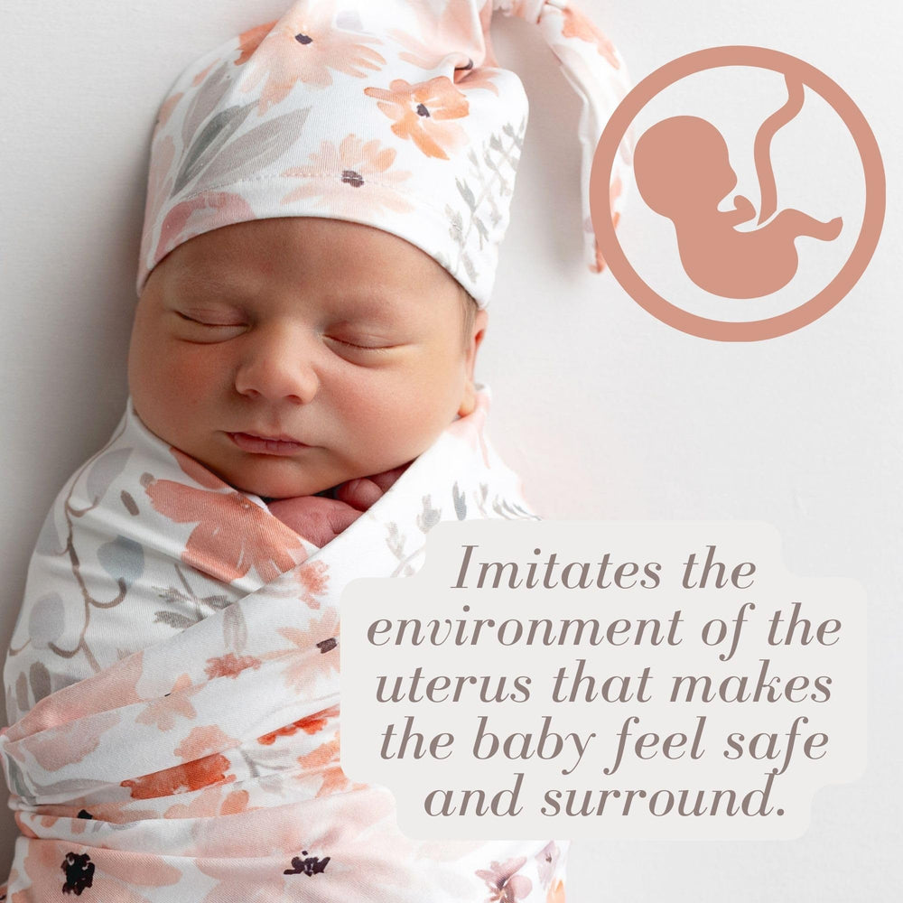 Vollmic swaddle serged edging durable clean finish along the blanket edge.