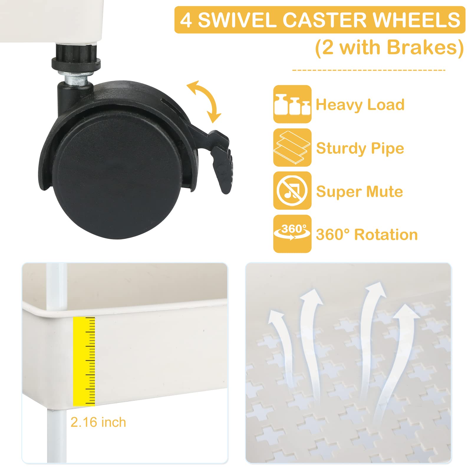 Volnamal movable wheels enable flexible placement in any nursery layout.