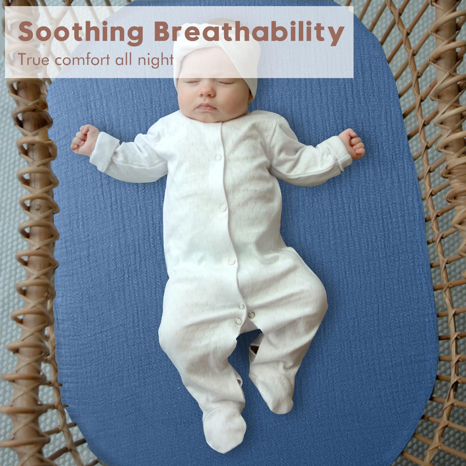 VOMARHUG Muslin sheets 2-pack for easy changes and backups
