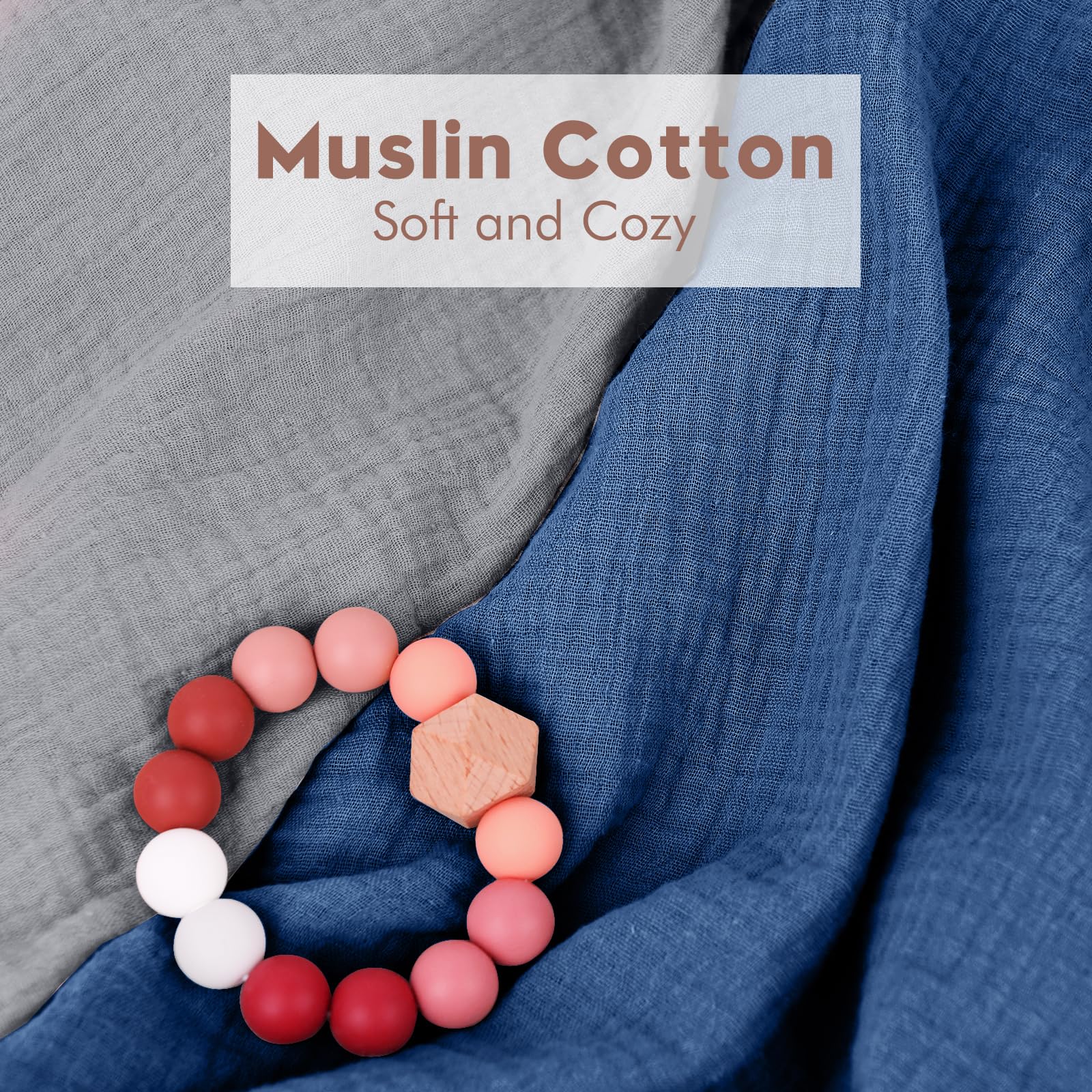 VOMARHUG Muslin sheets gender-neutral-design for a calm nursery