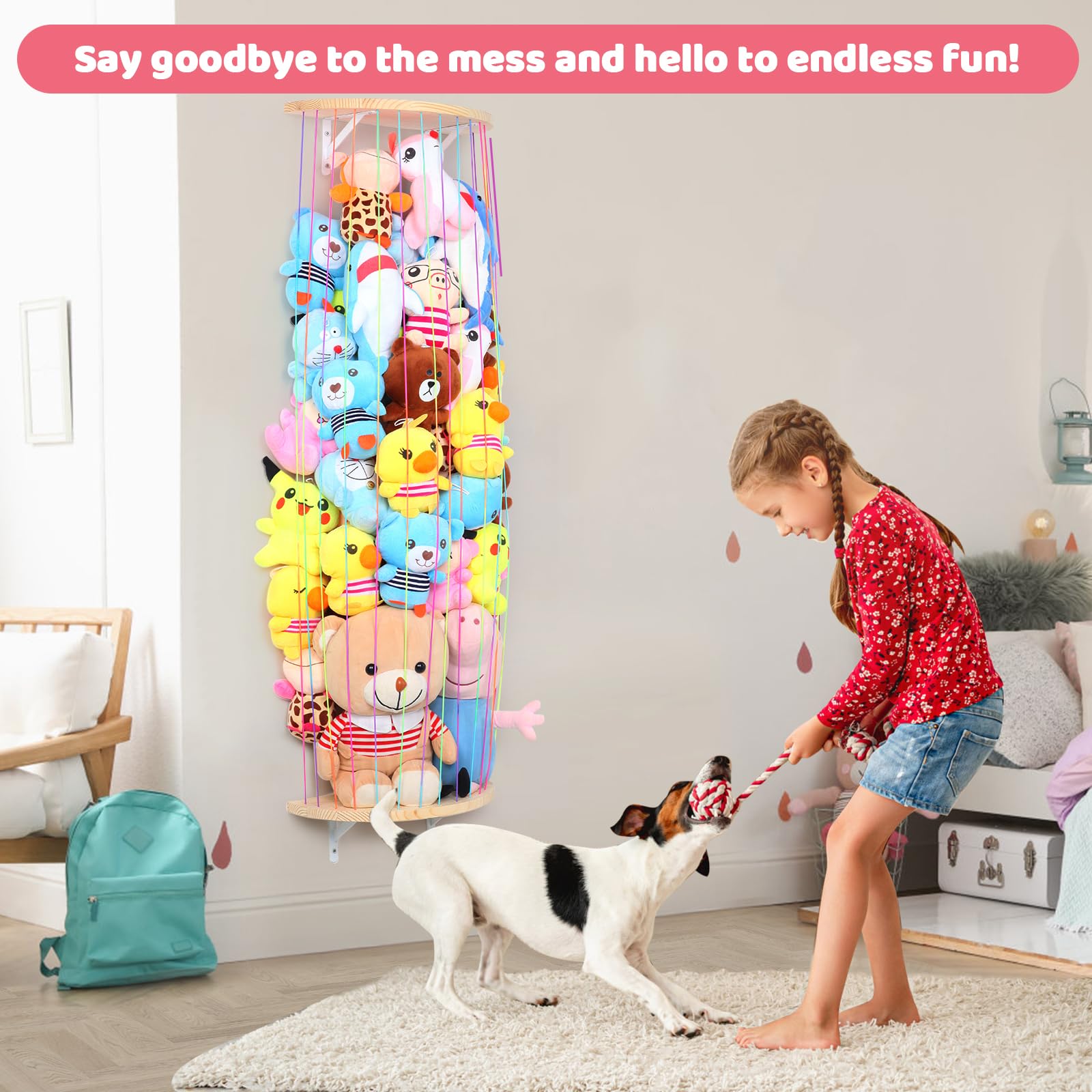 VOMELON adjustable height from 50 to 78 inches for growing toy collections.