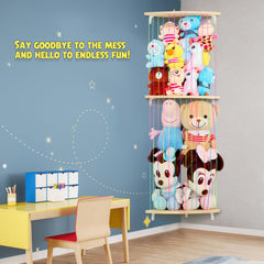 VOMELON easy-install wall-mount hammock enhances nursery decor while organizing.