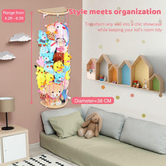 VOMELON eco-friendly wood and elastic rope ensure durable, kid-friendly storage.