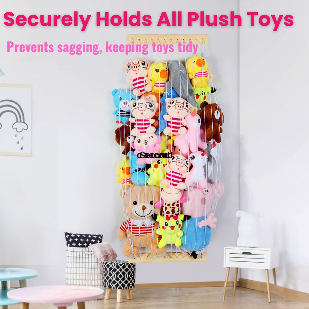 VOMELON stuffed animal display keeps dolls and teddy bears tidy and accessible