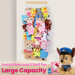 VOMELON wooden brackets and elastic rope feel sturdy for everyday toy storage