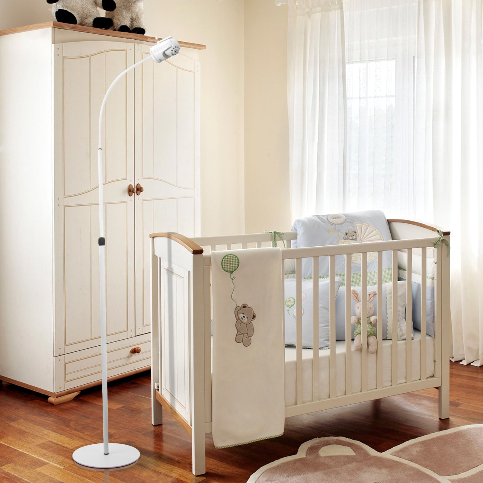VOMENC durable metal base with anti-slip pads keeps monitor secure on the floor