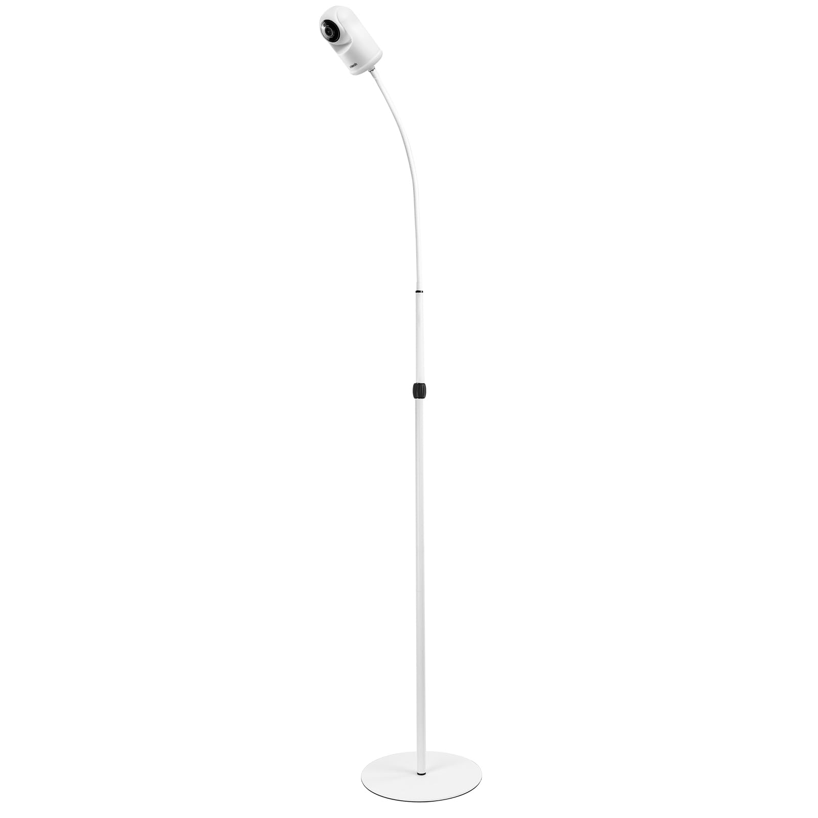 Vomenc in-use with baby monitor shows secure, adaptable mounting.