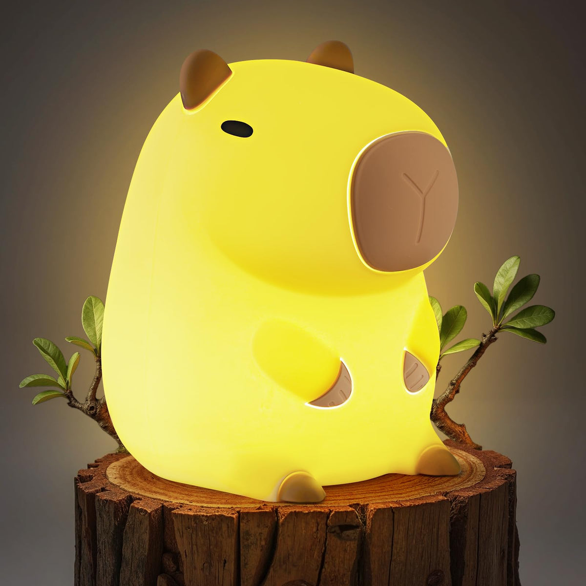 VoMii Capybara Night Light in a kid room provides soft guidance at bedtime.