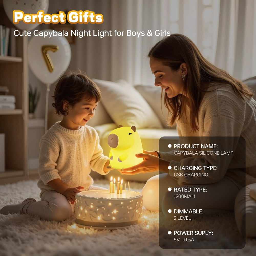 VoMii cute capybara night light makes a thoughtful kids gift.