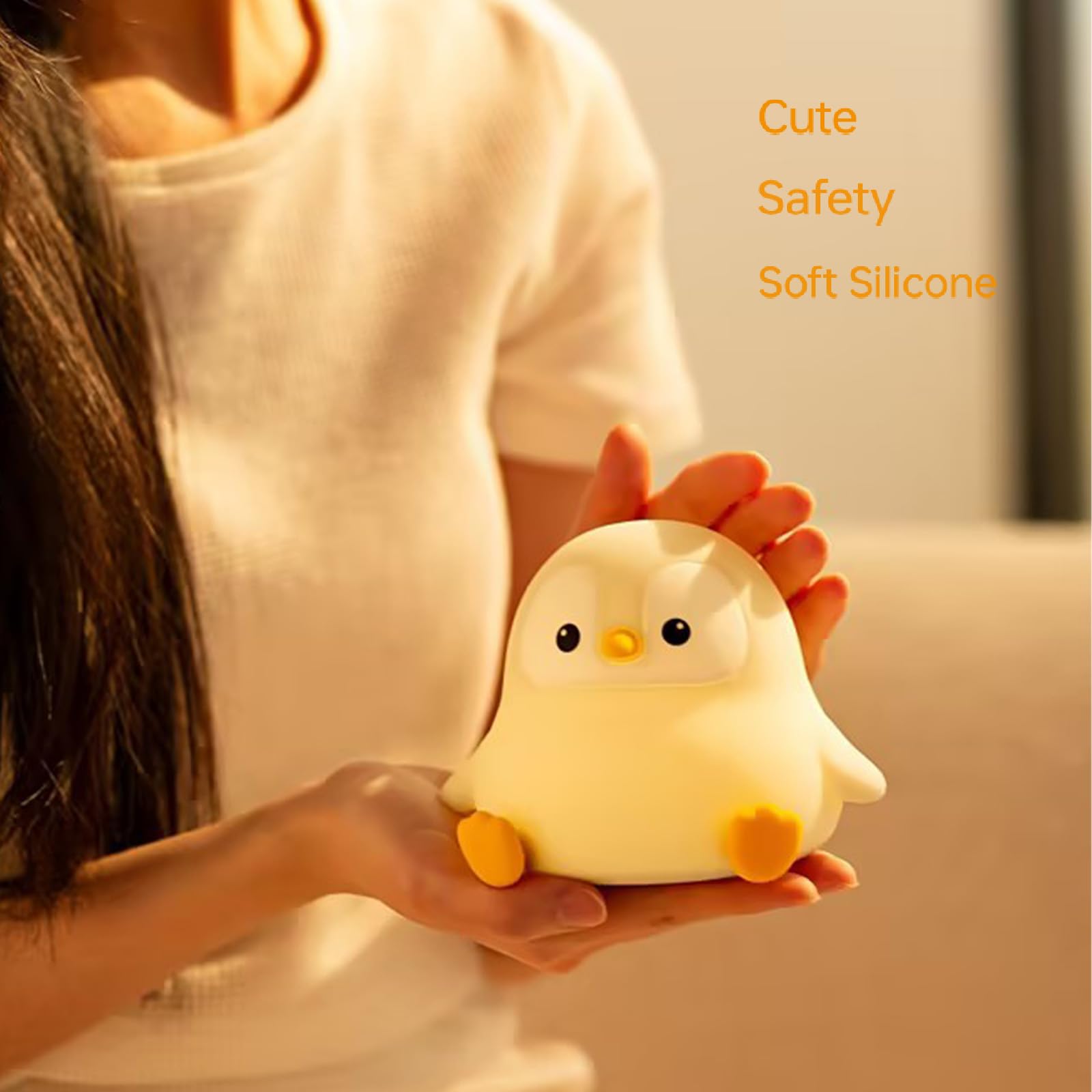 VoMii Penguin Night Light rechargeable with 1200mAh battery