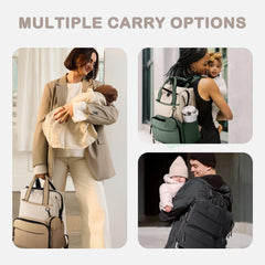 VONAL interior layout with multiple pockets for diapers, bottles, and tech