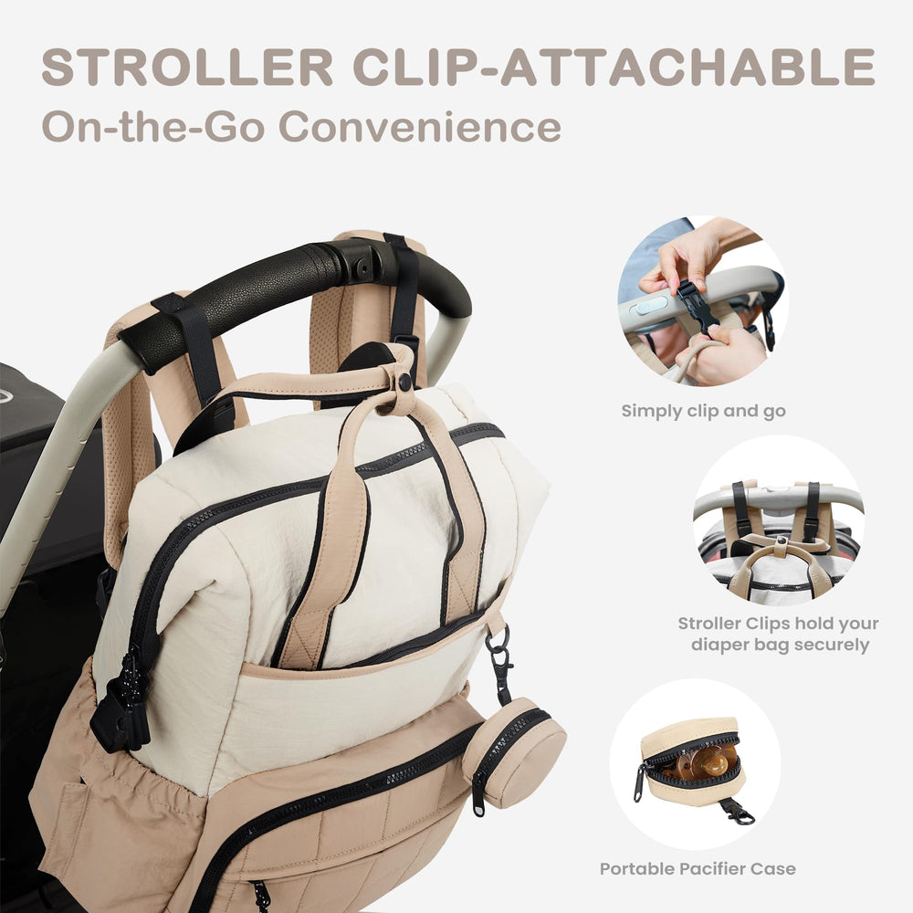 VONAL foldable changing mat included for quick diaper changes