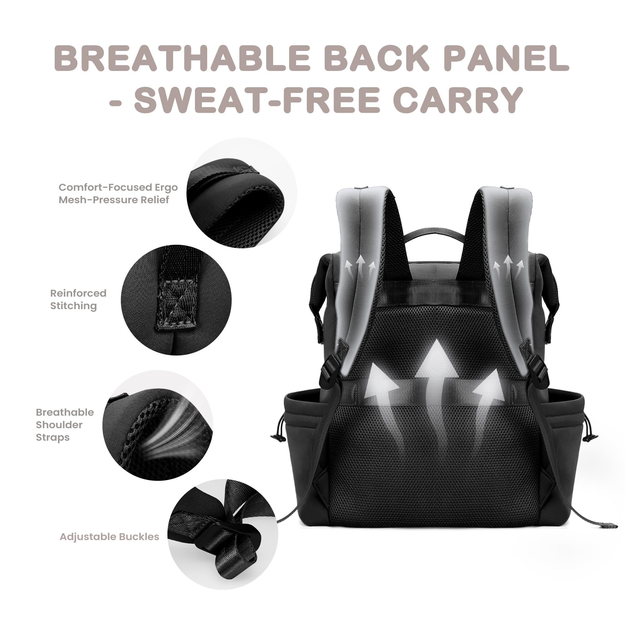 VONAL lightweight straps reduce shoulder strain on long days