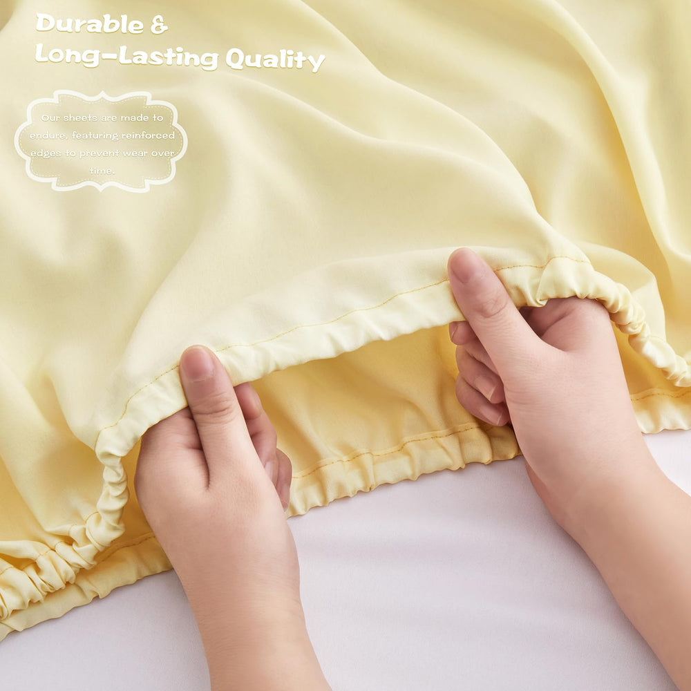 Vonty crib sheet care: machine washable and easy to maintain.