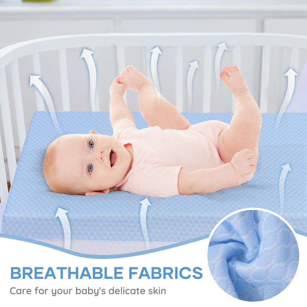 voomf dual-sided foam edge-support ensures stability as babies move.