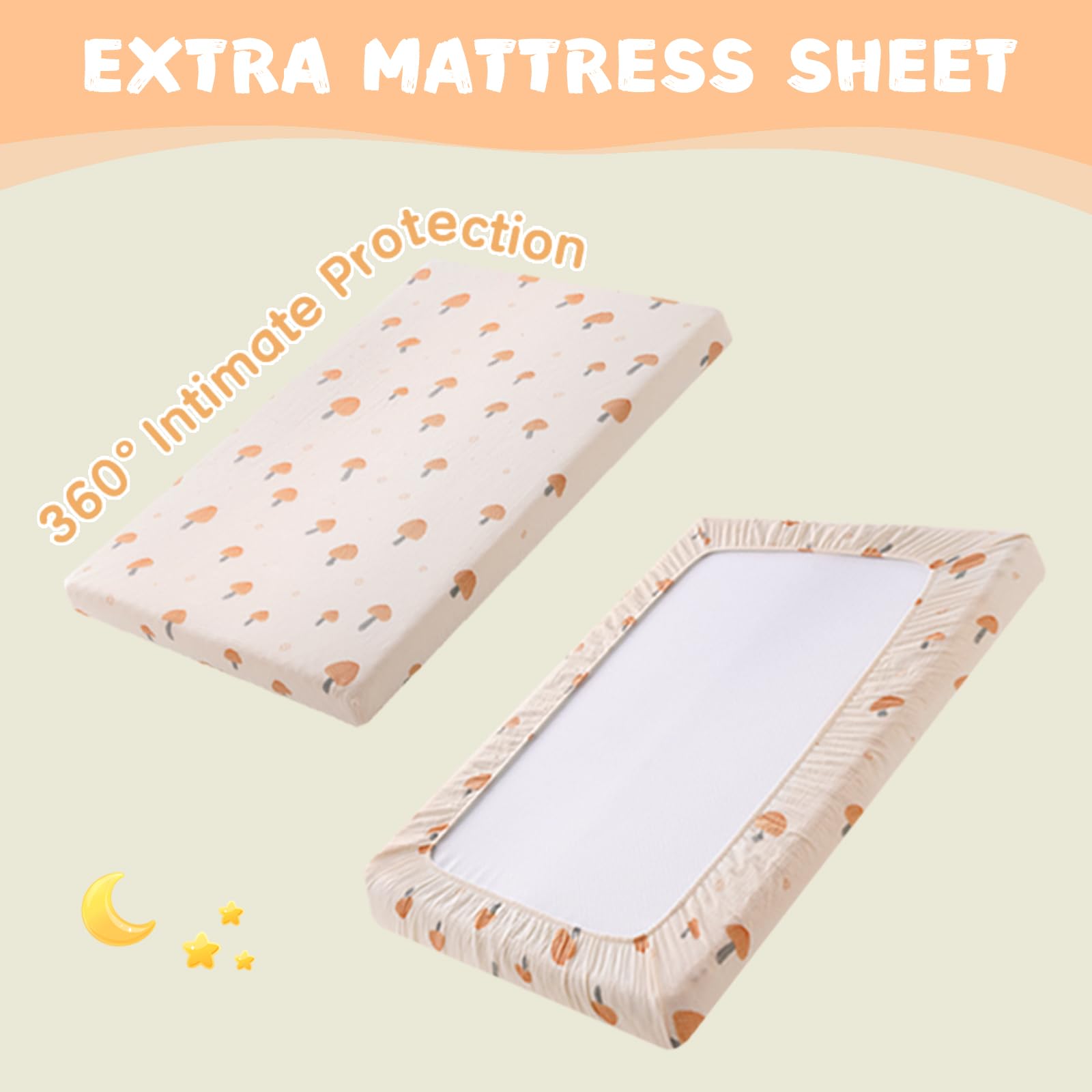 voomf Pack and Play Mattress Pad detachable cover for easy machine washing