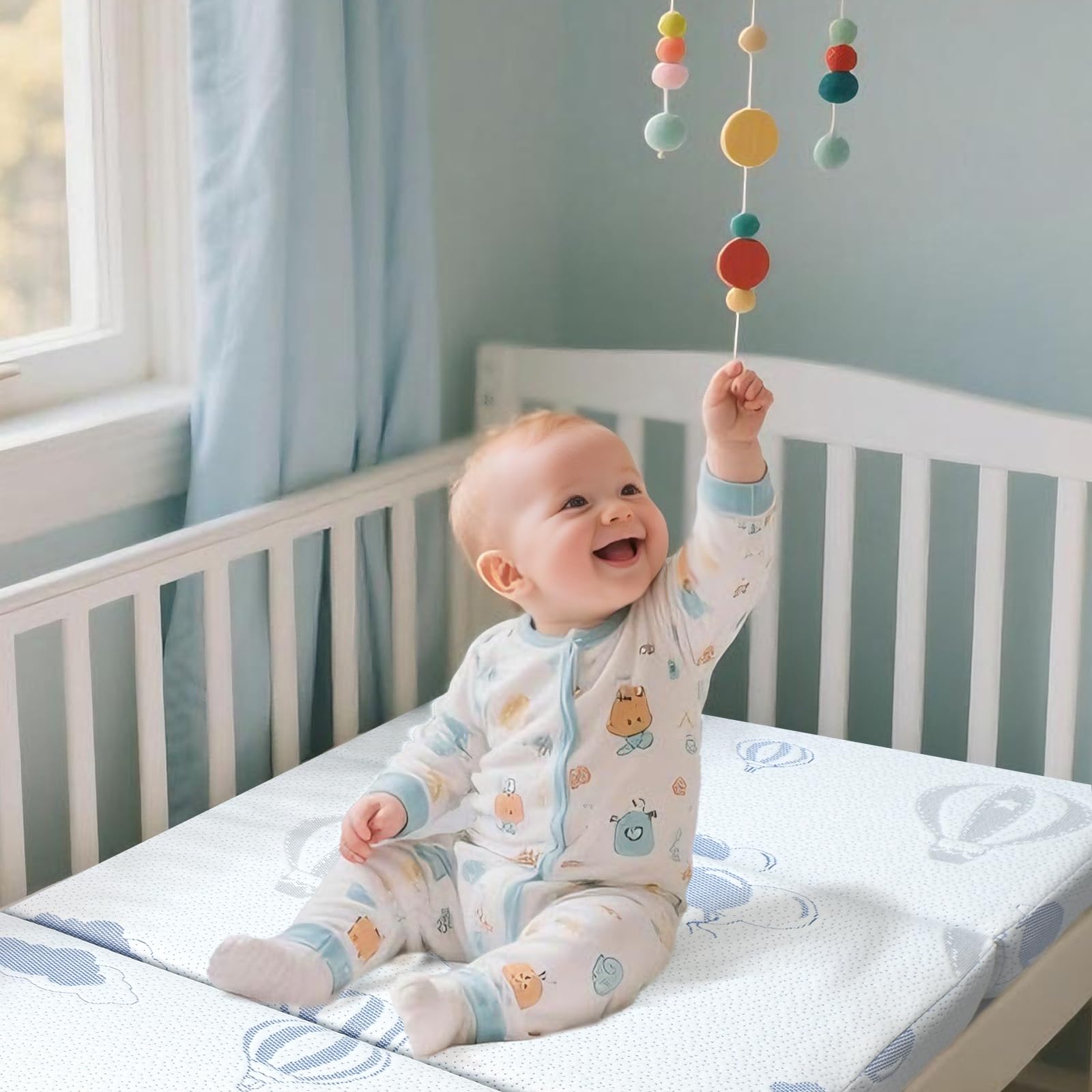voomf high-density foam core provides gentle spine support for naps