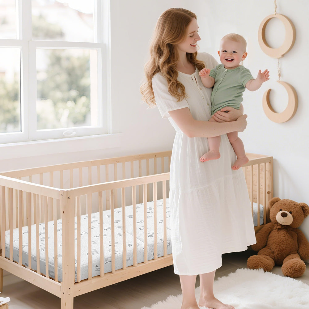 voomf trifold pack and play corner to corner fit creates snug sleep area