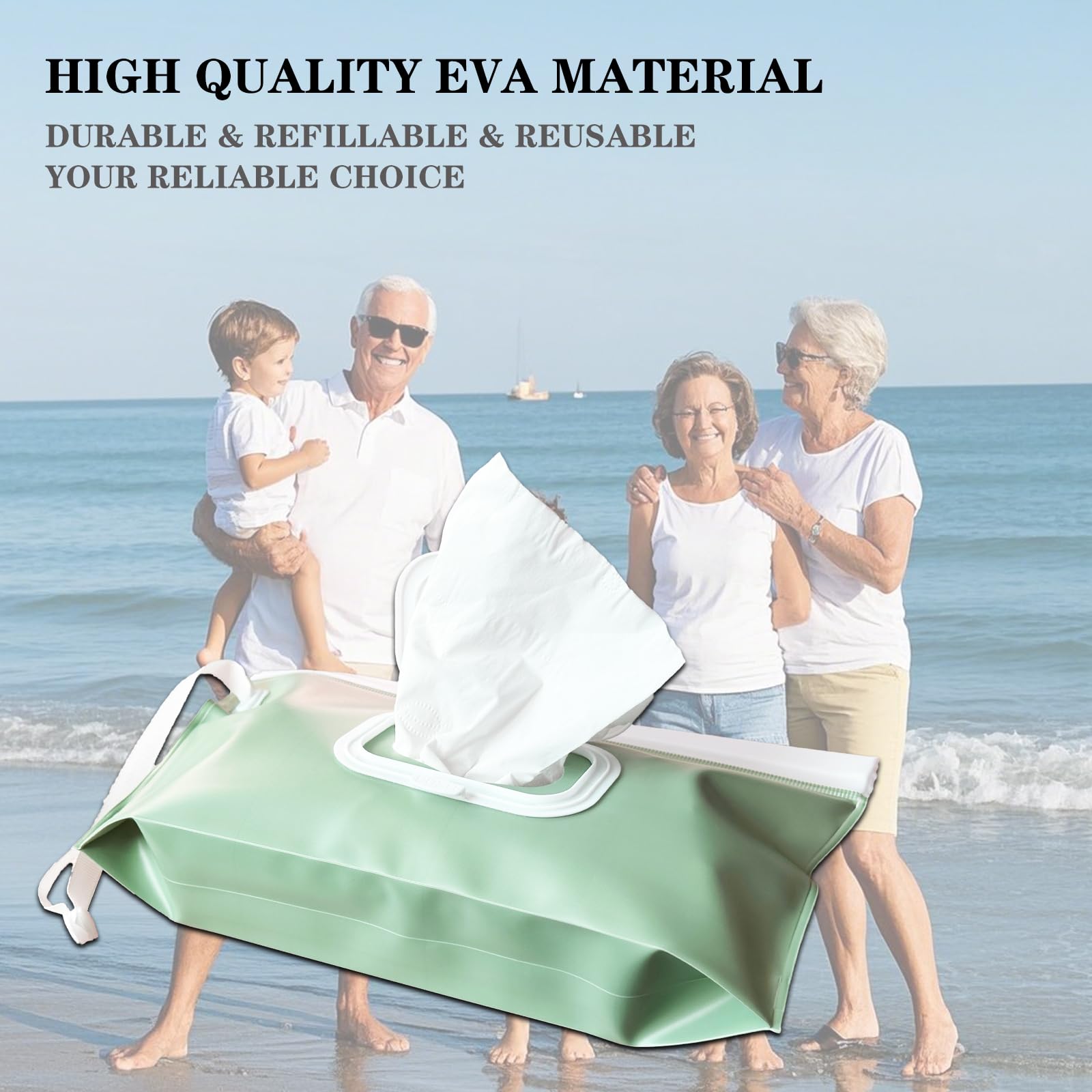 VOONGOR pouch closed, showing thick EVA shell for durable, reusable use.