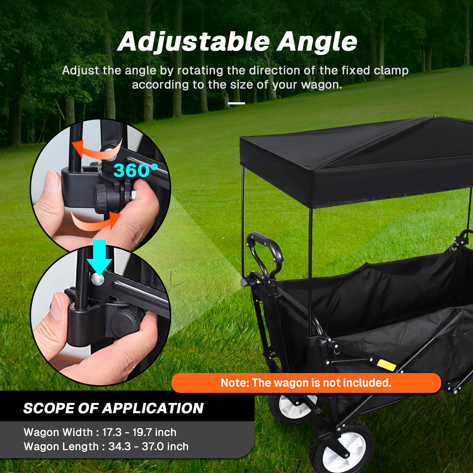 VOONKE wagon canopy cover fiberglass rods offer lightweight, sturdy support.