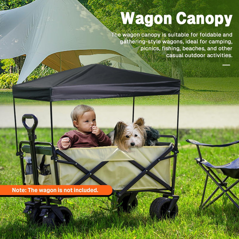 VOONKE wagon canopy cover compatible with foldable and gathering wagons.