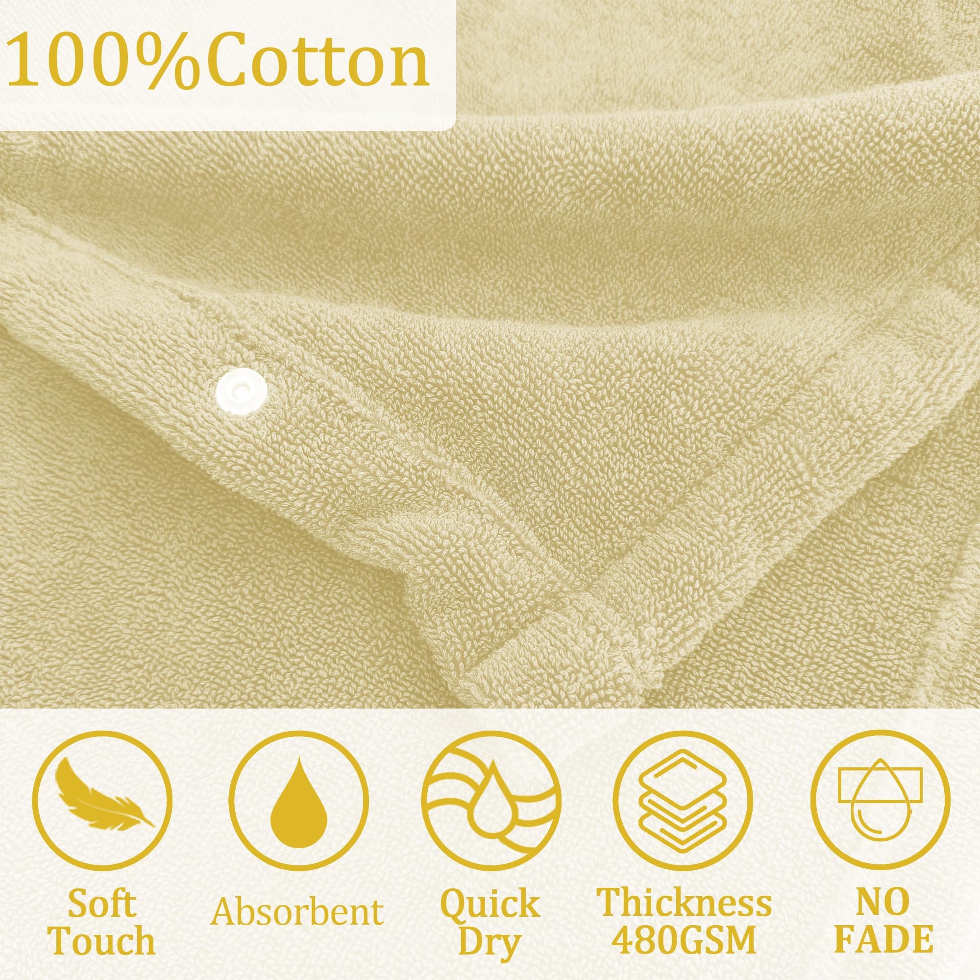 VOOVA & MOVAS baby towel with bear ear hood for delicate skin comfort