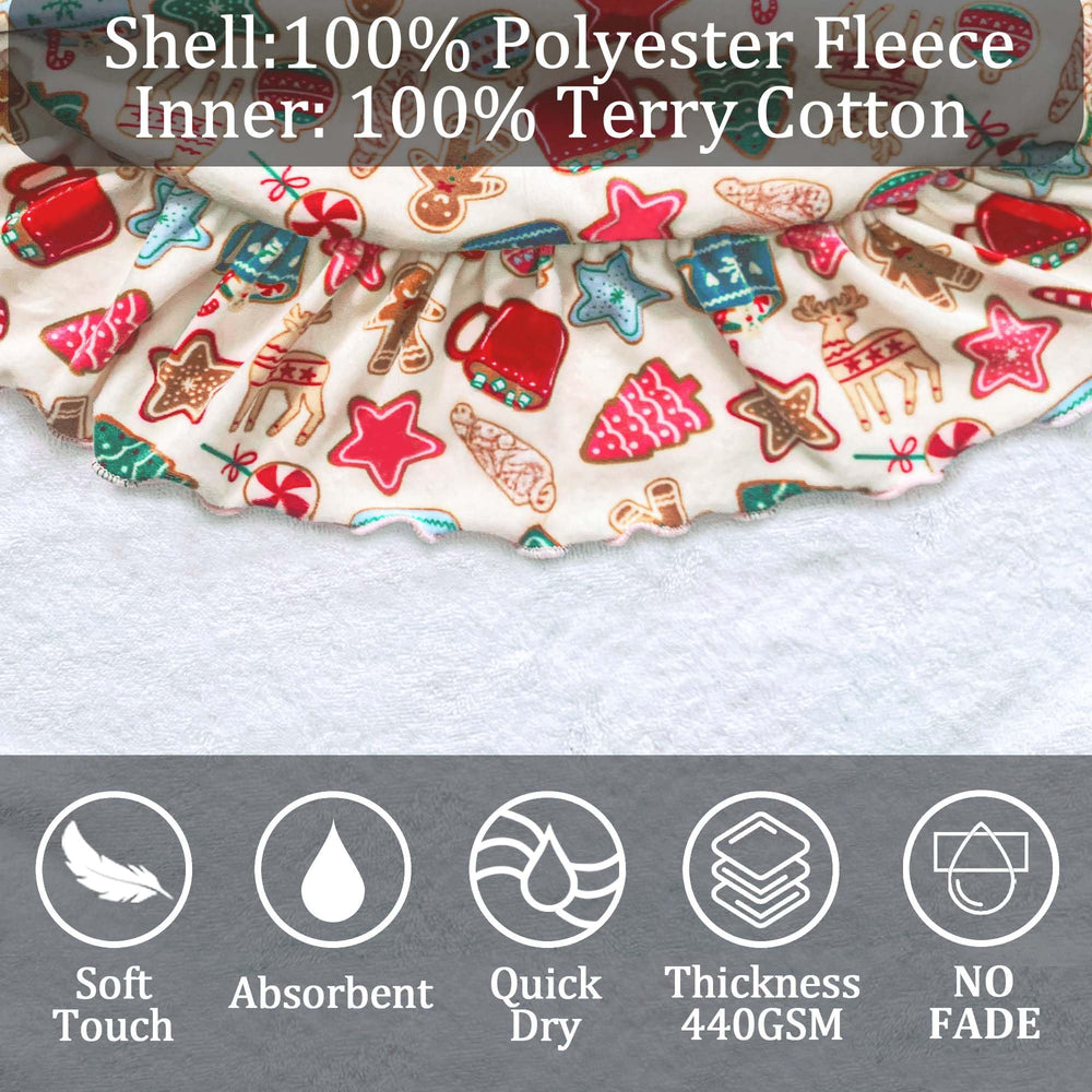 VOOVA & MOVAS generously sized 22x24 inch towel provides full coverage for babies.