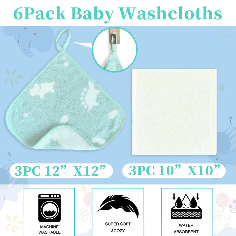 VOOVA & MOVAS 12x12 inch washcloth ready for bath time with newborns.