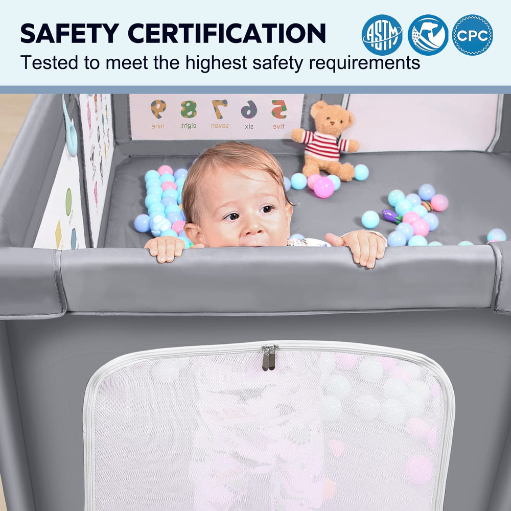 Voovc anti-slip suckers stabilize the playpen on floors