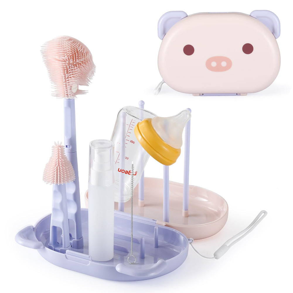 VOOWO travel kit box with bottle brushes ready for on the go cleaning