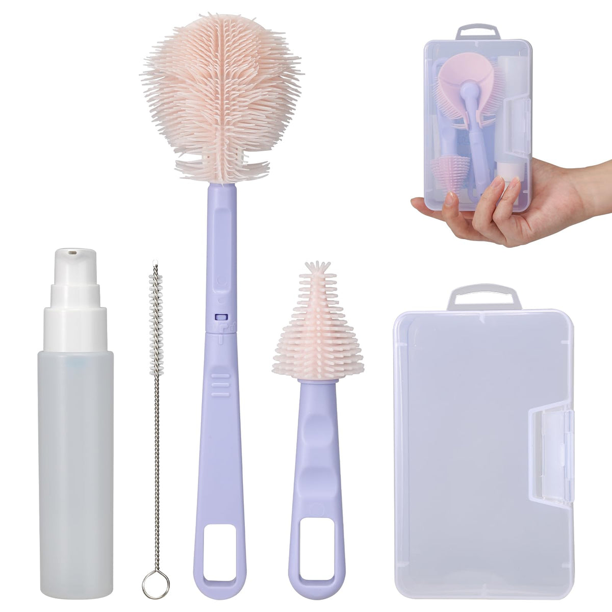 VOOWO bottle cleaner kit travel set with compact storage for on-the-go.