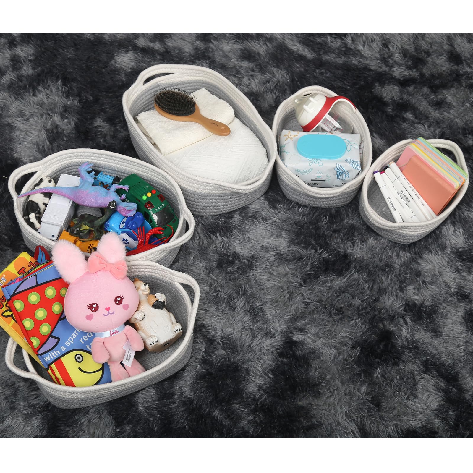 VOOWO decorative baskets display neatly on shelves