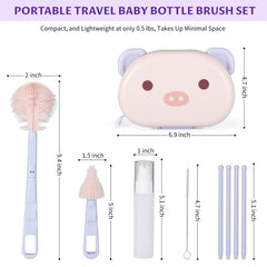 VOOWO silicone bottle brush with 90 degree head reaches tight corners