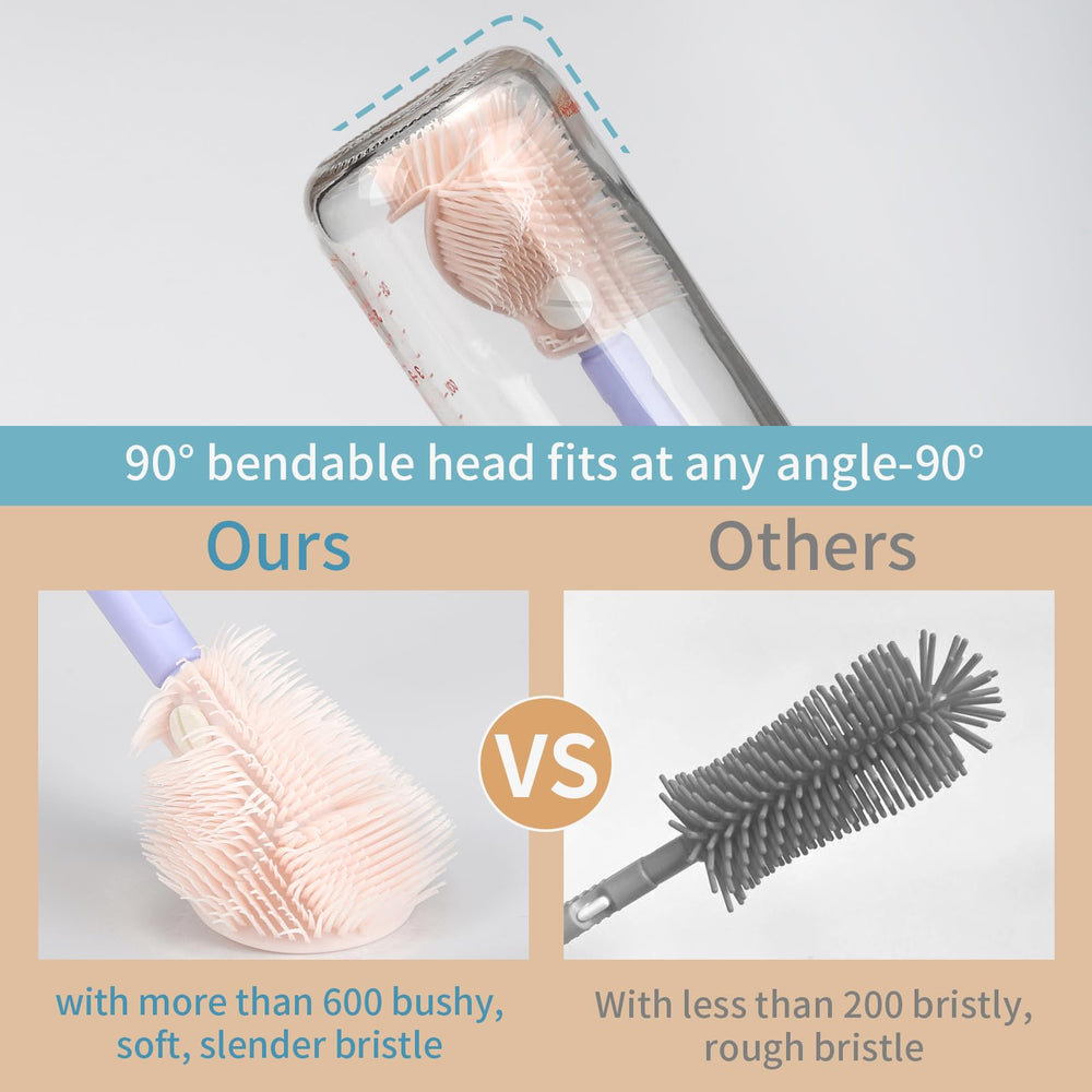 VOOWO straw cleaner with dense bristles cleans interior quickly.