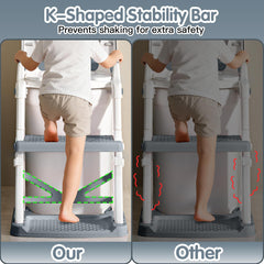 Vorykido potty seat-height-adjustment adapts to various toilets for a secure fit.
