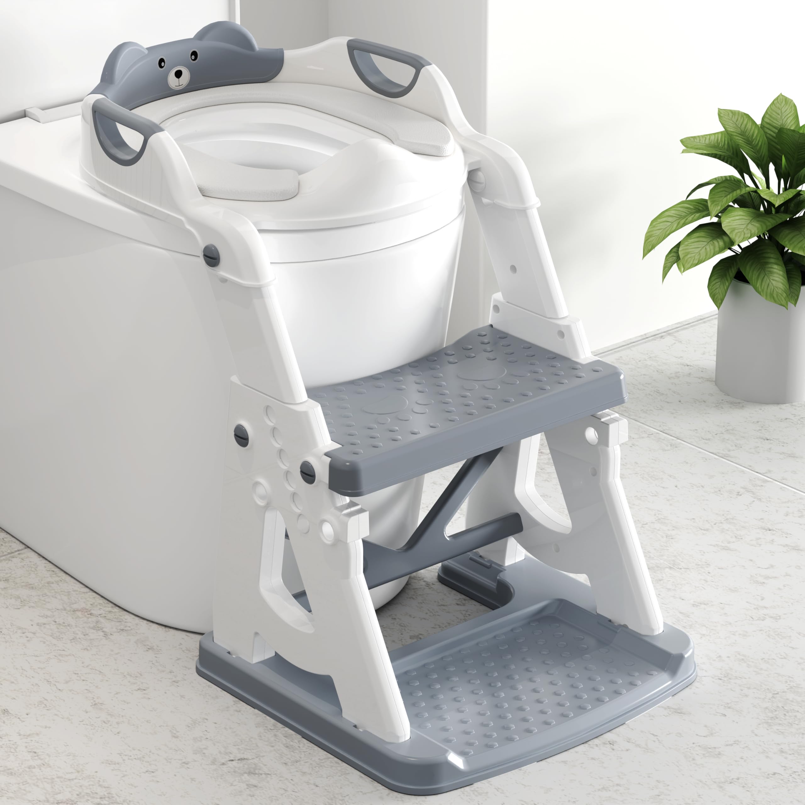 Vorykido potty seat with triangular-design offers stable support for toddlers.