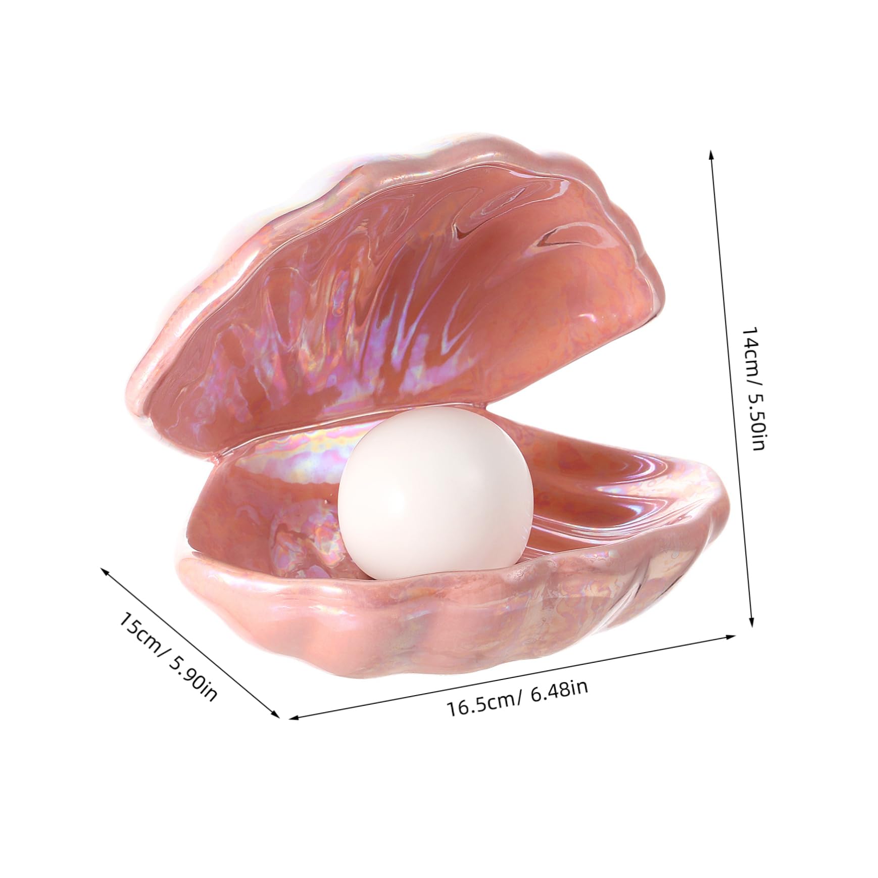 Vosarea shell detail with pearl inside for chic focal point