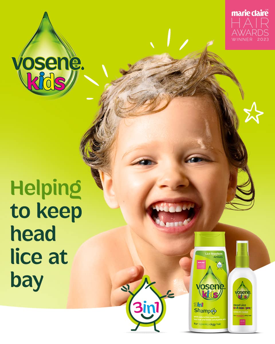 Vosene Kids 3In1 hair and body wash designed for playful bath routines.