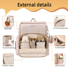 Vosmles diaper bag back pocket secures valuables during travel.