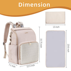 Vosmles changing pad included for hygienic diaper changes on the go.