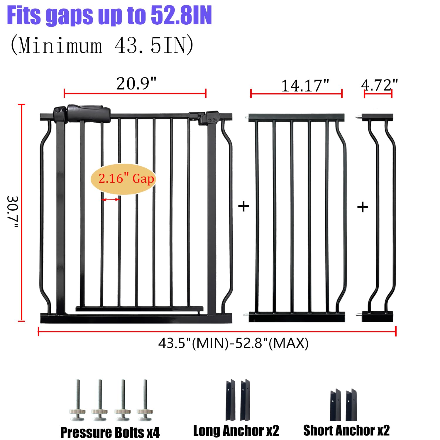 Vothco baby gate pressure-mounted installation demonstrates tool-free setup