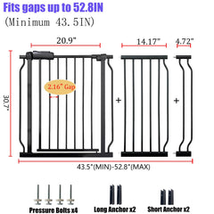 Vothco baby gate pressure-mounted installation demonstrates tool-free setup