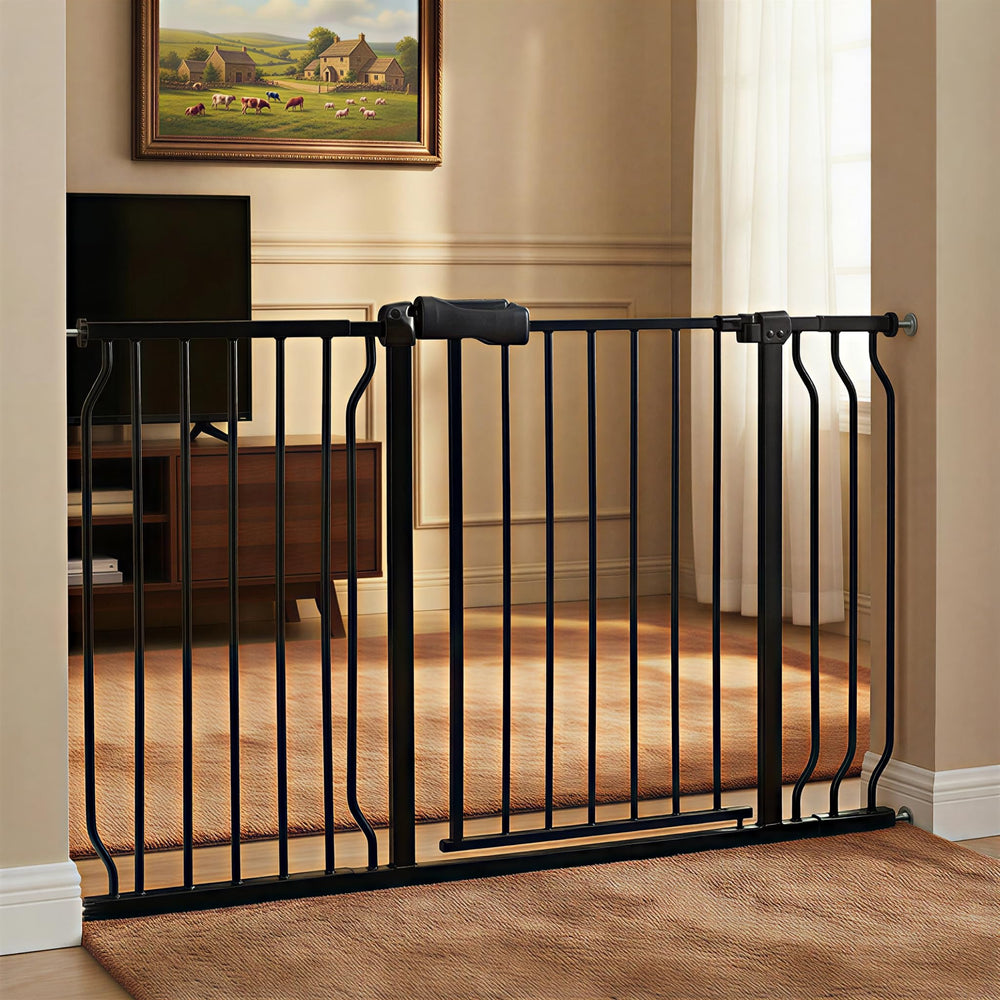 Vothco baby gate wide 48-53 inch fits large doorways without drilling