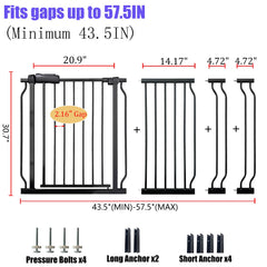 Vothco baby gates pressure-mounted for tool-free setup in a hallway.