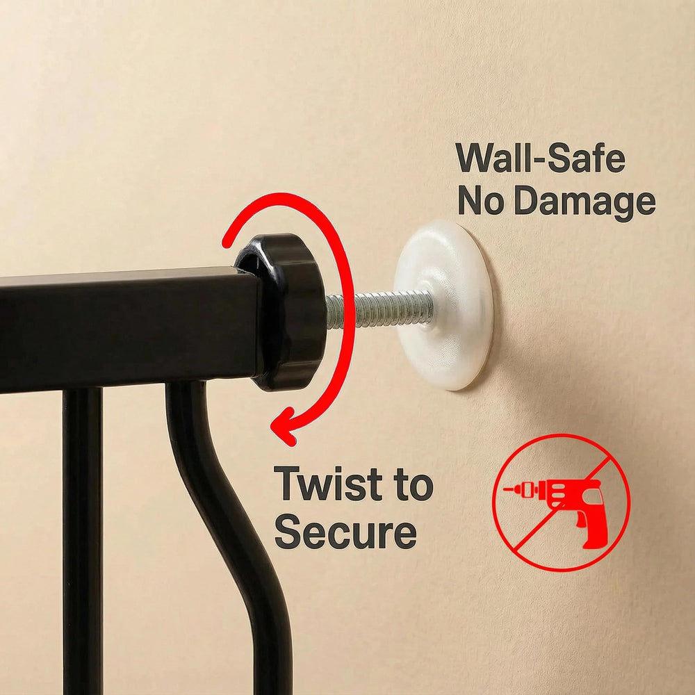 Vothco gate double-lock ensures secure access for adults and easy handling.