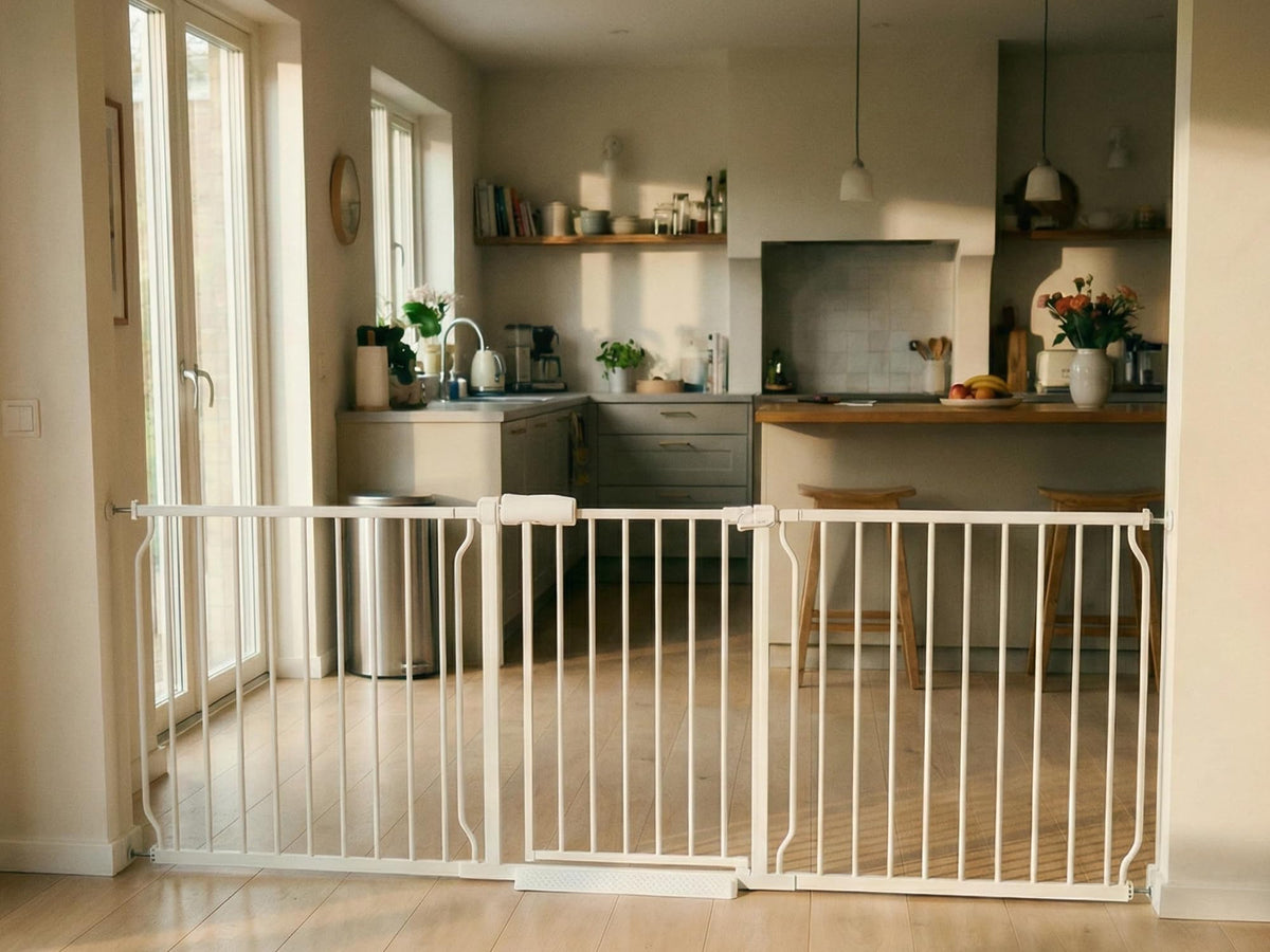 Vothco Extra Wide Baby Gate fits large doorways and stairs for versatile safety.