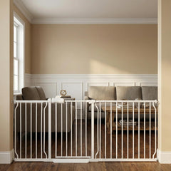 Vothco extra wide gate fits 71.5-76.4 in openings for wide doorways.